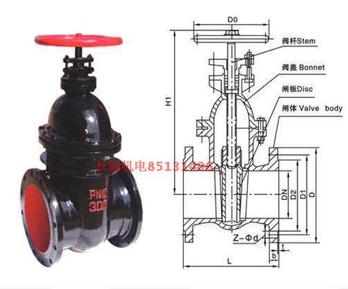 铸铁暗杆闸阀  法兰闸阀 Z45T-10 HT200 DN50 2寸 长城机电