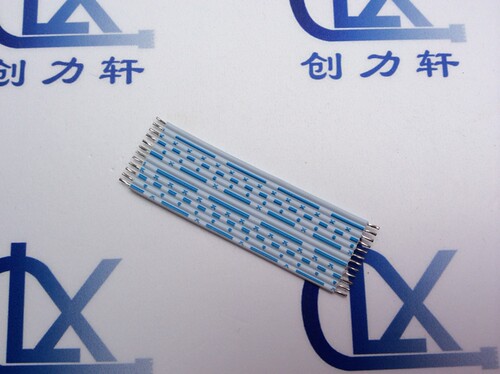双头沾锡 2468-24AWG 12P蓝白排线 线长15CM 双头沾锡 线束加工