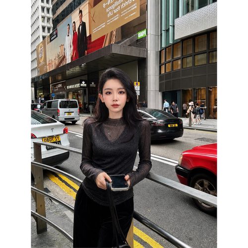 【TangTang·Studio】V字珠光打底高级气质女装气质上衣-118812