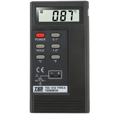 台湾泰仕TES1310热电偶温度计K型高精度接触式测温仪温度表带探头