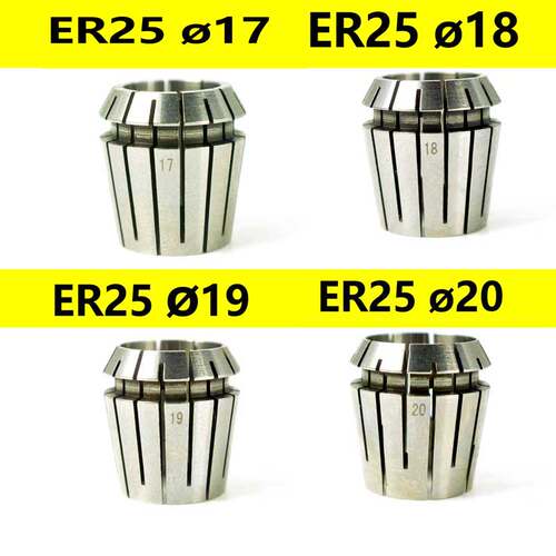 包邮现货ER25大孔夹头17mm18mm19mm20mm夹套弹性筒夹钻夹钻孔套