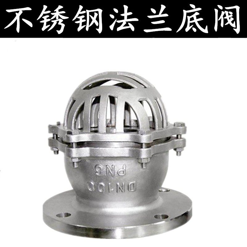 304不锈钢法兰底阀H42W-16P/6P/10P水泵止回阀升降式井底阀DN100