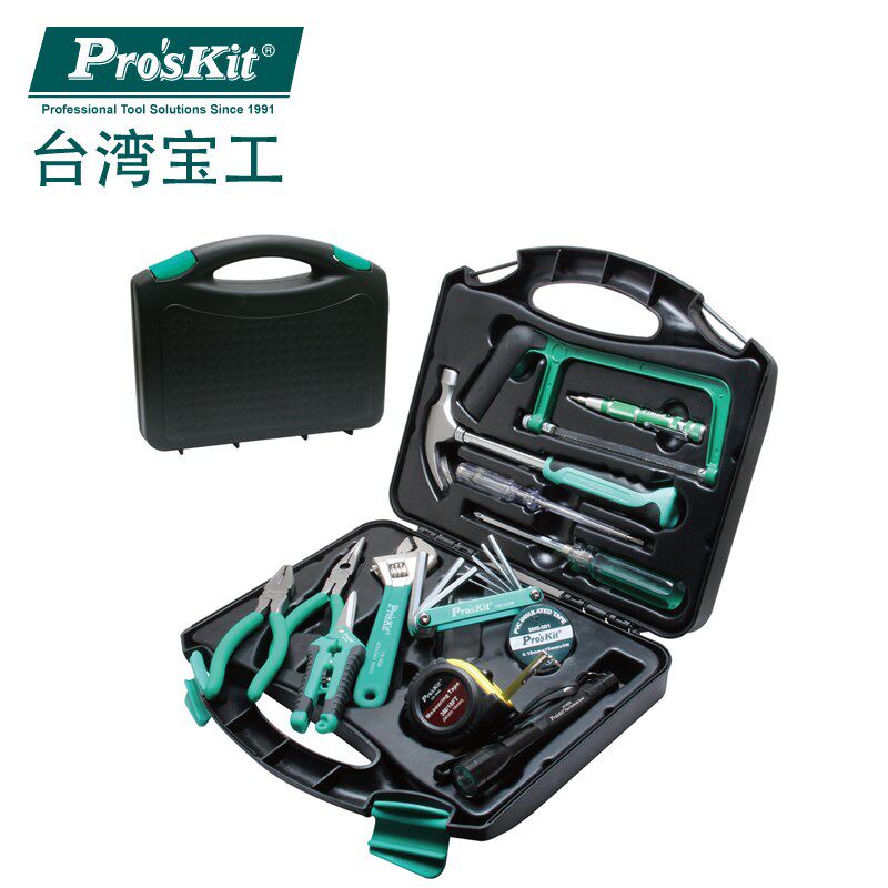 台湾宝工五金工具28件家用手动维修工具箱电工具组合套装PK-2028