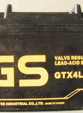 现货进口GS GTX4L-12B 12V3AH摩托车 机车专用启动型免维护蓄电池