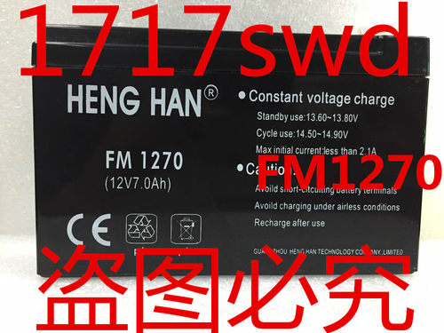 霍尔 干电池系列 FM1270 12V 7A 150*65*94 全新现货12v7.0ah电池