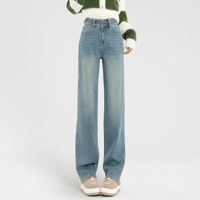 浅色加绒版直筒仔裤秋冬2LD2023X3女窄024新牛款宽松高腰羊羔绒加,个性定制/设计服务/DIY,牛仔服饰加工定制,淘宝优惠券,粉丝福利购,淘宝优惠卷