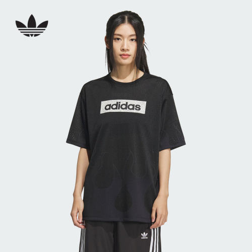 adidas阿迪达斯运动2025秋女短袖上衣 KF0146