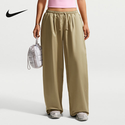NIKE耐克女裤秋季新款纯色抽绳宽松透气运动休闲长裤IM8410-297
