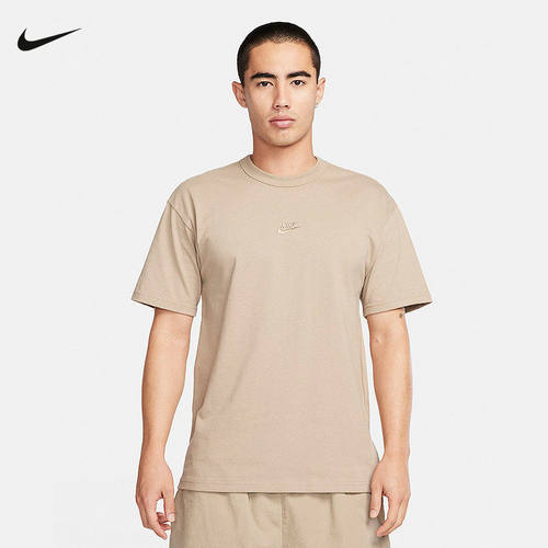 Nike耐克男子宽松舒适T恤夏季休闲刺绣针织棉质短袖DO7393-247