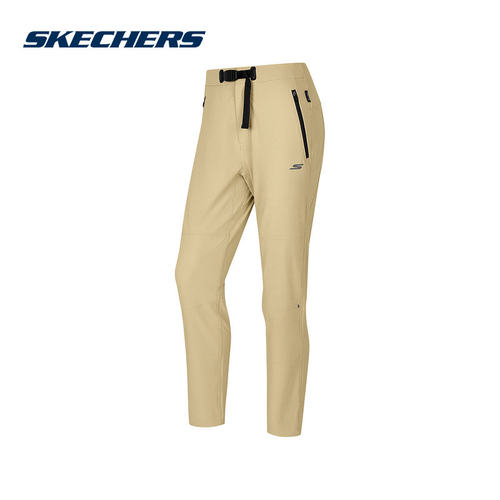 Skechers斯凯奇女新款系带梭织长裤舒适休闲运动裤 P424W223/02FX