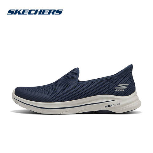 Skechers斯凯奇2026夏男士休闲鞋软底透气一脚蹬闪穿健步鞋216809