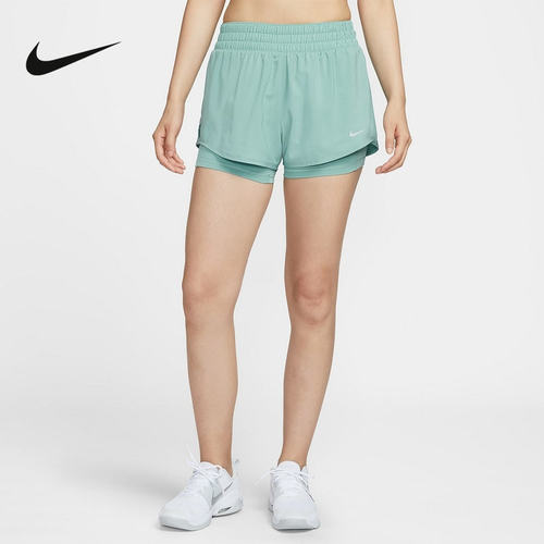 耐克NIKE DRI-FIT ONE 女子速干中腰二合一跑步短裤DX6013-010