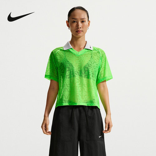 Nike耐克女子运动T恤夏季新款短款休闲翻领短袖POLO衫IF0521-398