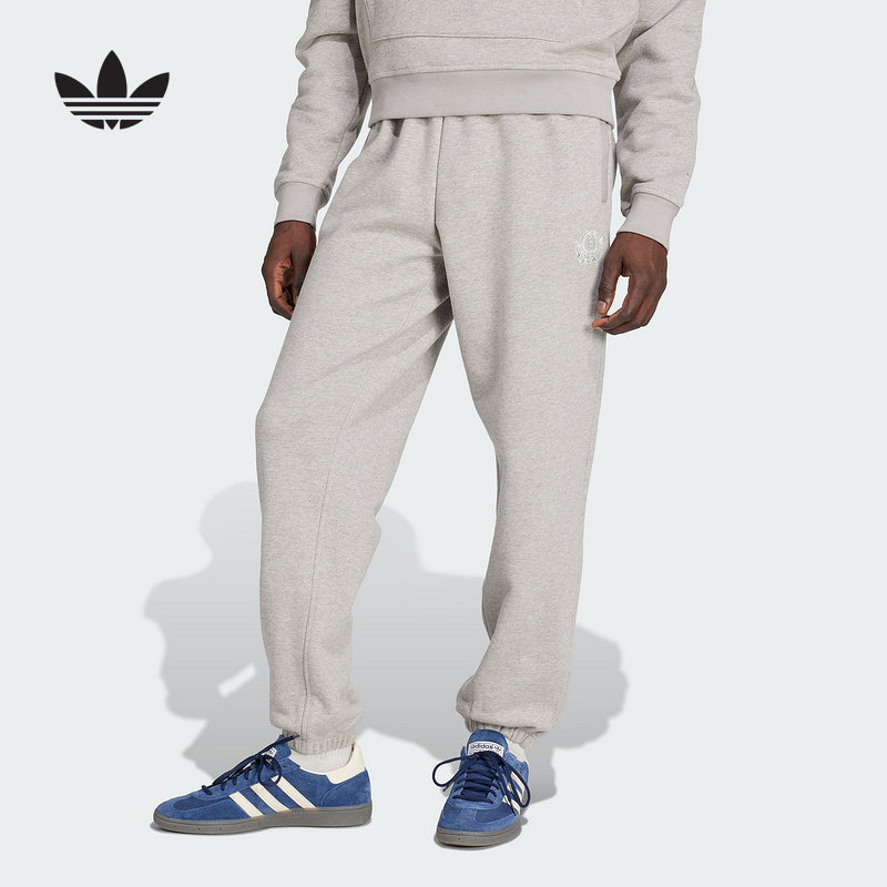 adidas阿迪达斯三叶草新款毛圈布棉质运动男针织长裤 JX8180
