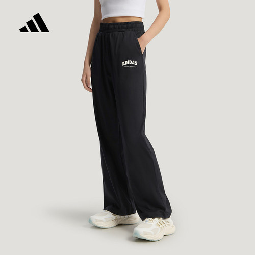 adidas阿迪达斯防晒凉感通勤纯棉运动休闲裤2026夏女长裤 KS5413