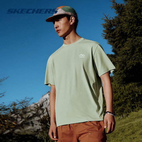 Skechers斯凯奇2026夏男女款运动短袖圆领休闲百搭T恤衫 P226U013