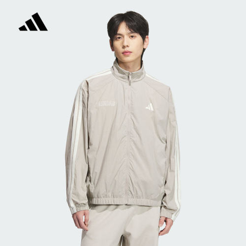 adidas阿迪达斯新款男子梭织拒水高领口运动宽松夹克外套KB9132