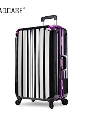 纯pc拉杆箱铝框行李箱万向轮航空托运旅行箱22/26/28寸TSA密码锁