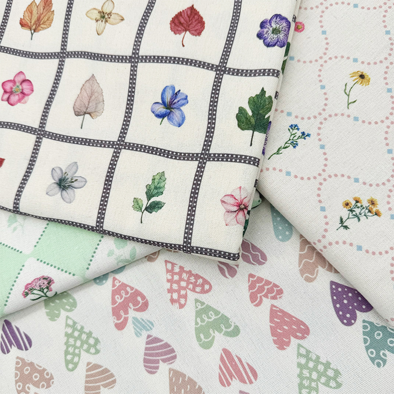 田园花草印花布桌布布艺加密棉麻布料装饰餐桌布长方形茶几布diy