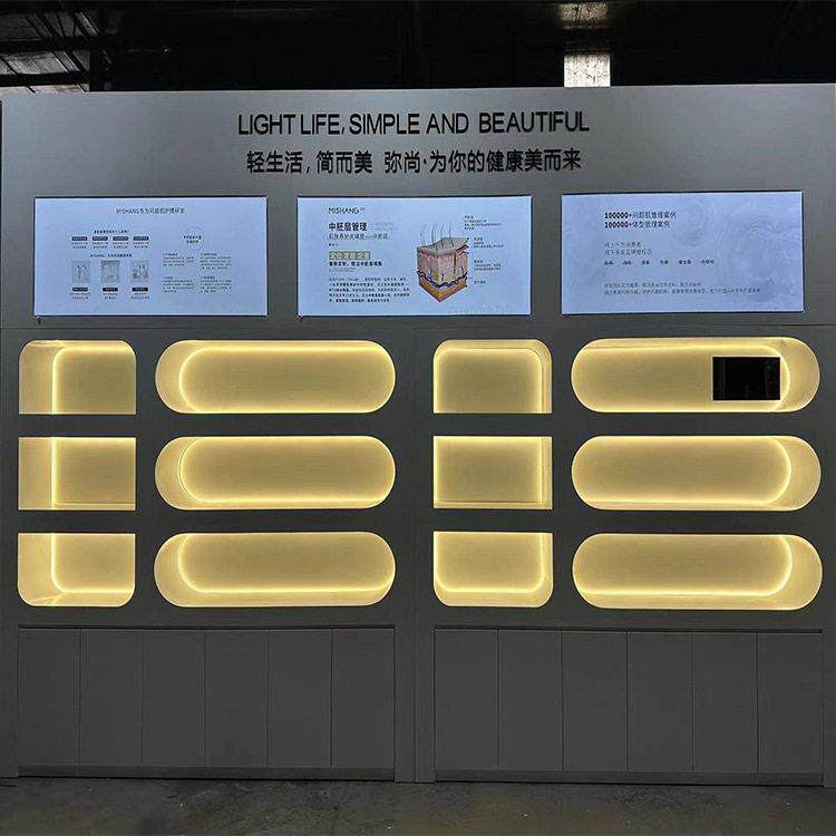 美容院护肤品烤漆展示柜医美中心端护肤品美容仪器陈列柜供应