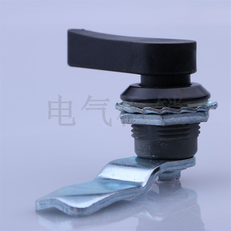 海坦 MS714-4 黑色塑料把手 配电箱开关控制柜门圆柱锁 转舌锁