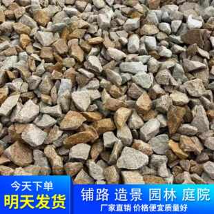 柏坡黄砾石黄色碎石庭院铺装黄石子花园造景脚踏砾石枯山装饰摆饰