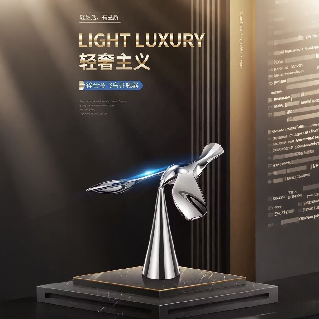 【轻奢】高品质开瓶器平衡鹰小鸟飞行啤酒起瓶器金属不倒翁摆件QL
