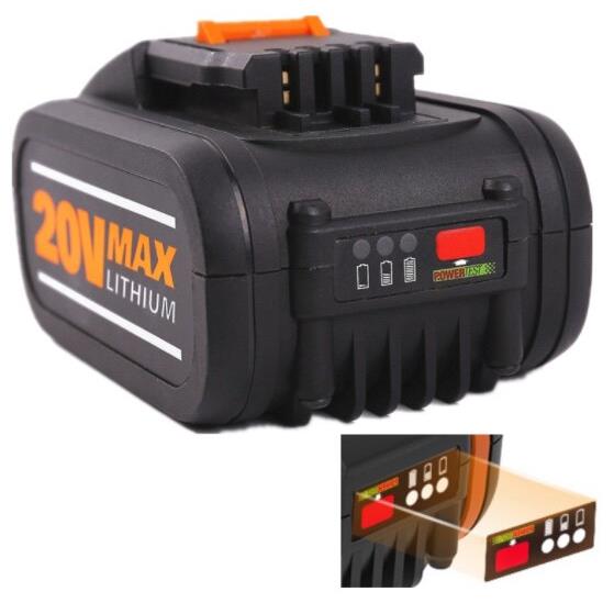 适配 威克士 worx 20V 小脚板 橙色系列工具 动力锂电池 超长续航