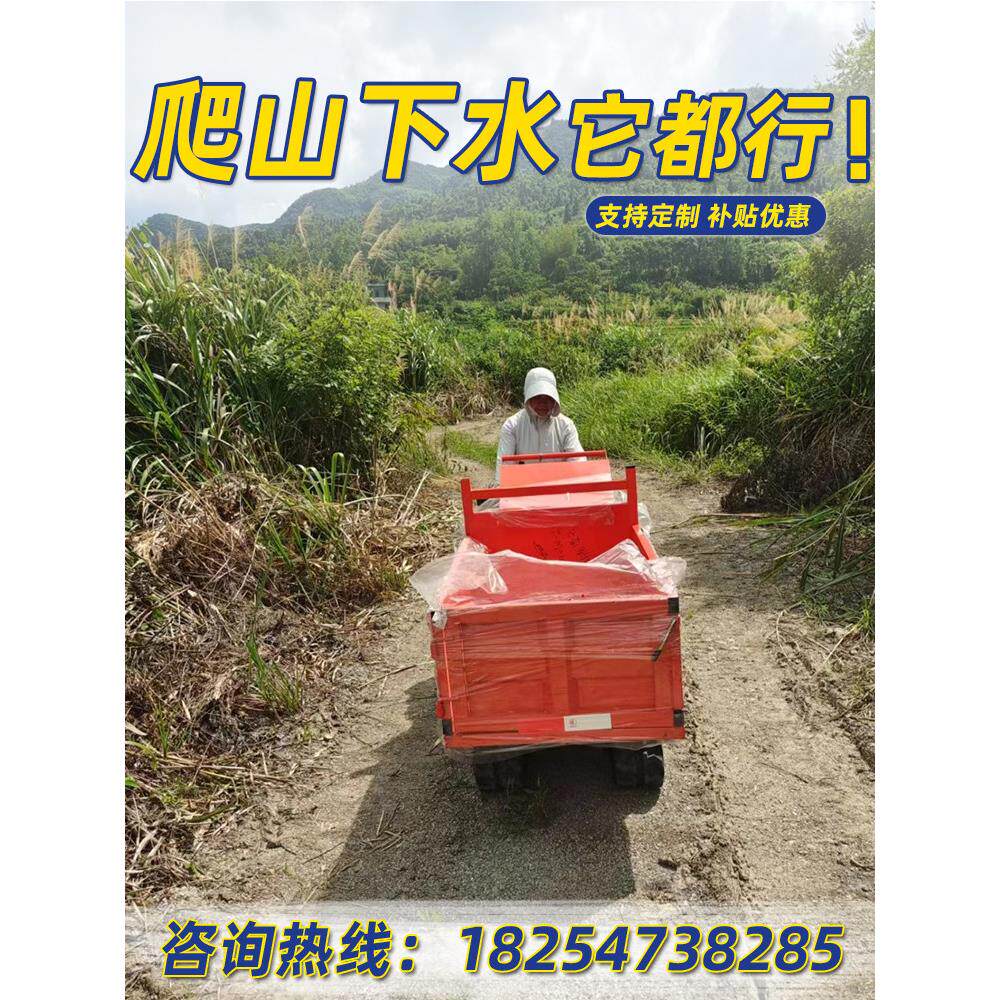 爬山虎履带运输车农用山地爬坡王小型工程全地形自卸搬运车拖拉机