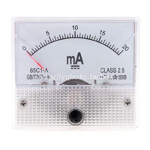 指针式直流电流表毫安表85C1-1mA20mA 30mA50mA100mA机械直流表头