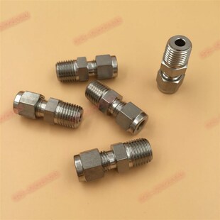 1/4NPT外螺纹转1/4卡套 6 8 10mm接头 管路连接件316不锈钢材质