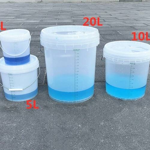 透明刻度桶20升5L计量桶家用食用水桶带盖子密封食品级pp包装塑料