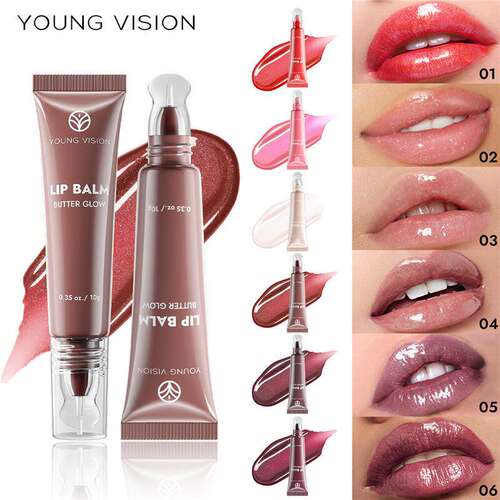 Crystal Nozzle Tube Lip Gloss 六色珠光闪效水润唇蜜