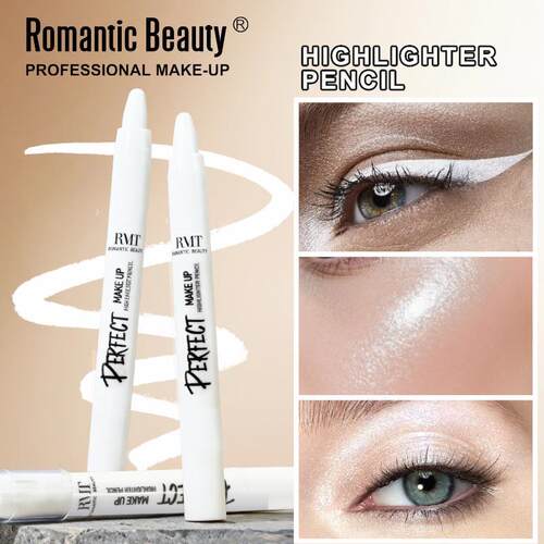 跨境 High lighter Eyeshadow Pencil 白色闪亮眼影棒提亮高光笔