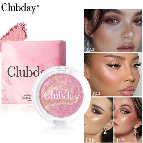 Three Color Marble Highlight Blush Palette三色大理石高光腮红