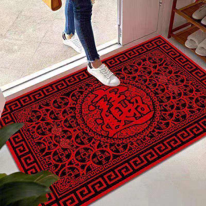 【下单立减30】入户门垫家用喜庆新中式脚垫卧室厨房门厅毯可裁剪,居家布艺,入户地垫,淘宝优惠券,粉丝福利购,淘宝优惠卷