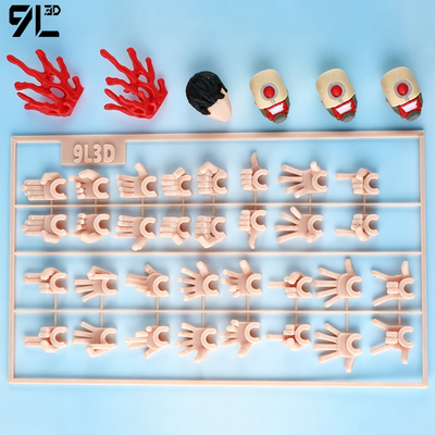 现货9L3D无敌少侠复生人手办配件包多手势手型头雕血液特效替换件