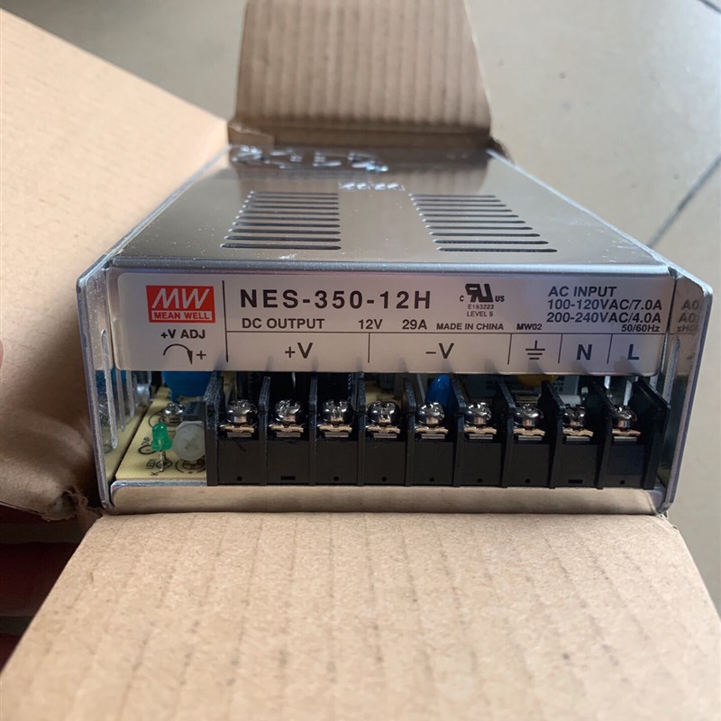 台湾明纬12V29A开关电源NES-350-12H工控设备350W