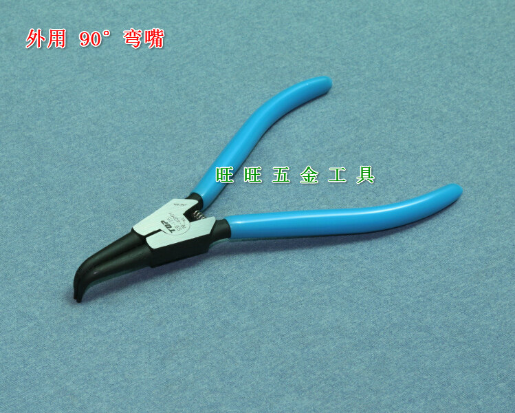 进口日本TOP 使用范围19-40MM 外用90度弯嘴介子钳 卡簧钳 SB-175