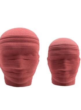 现代极简磨砂人头雕塑样板房书房电视柜客厅家居桌面装饰品摆件