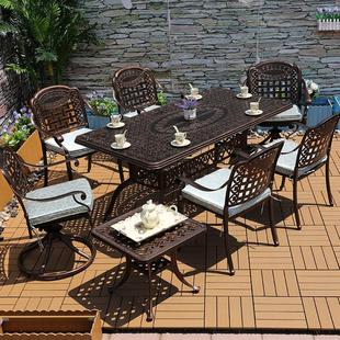 户外桌椅铸 铝金属家具厂家庭院休闲桌椅 餐饮店椅子露天桌椅