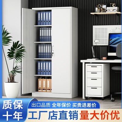 钢制财务凭证柜办公室对开门文件柜资料档案柜带锁铁皮柜储物柜子