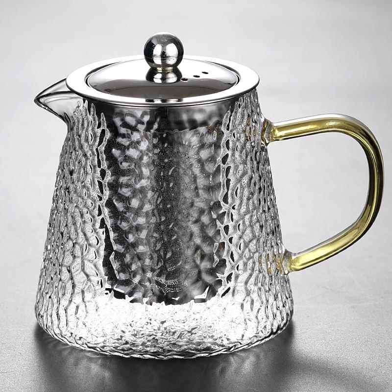 1/玻璃茶壶单壶家用煮茶耐高温花茶茶具套装不锈钢过滤泡茶壶冲茶