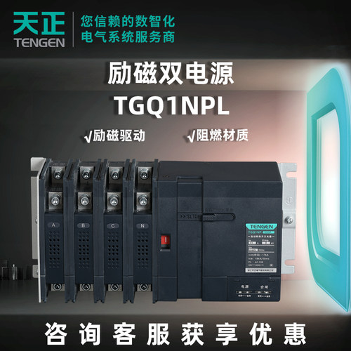 天正电气双电源转换开关TGQ1NP系列125A250A400A800A PC级双电源