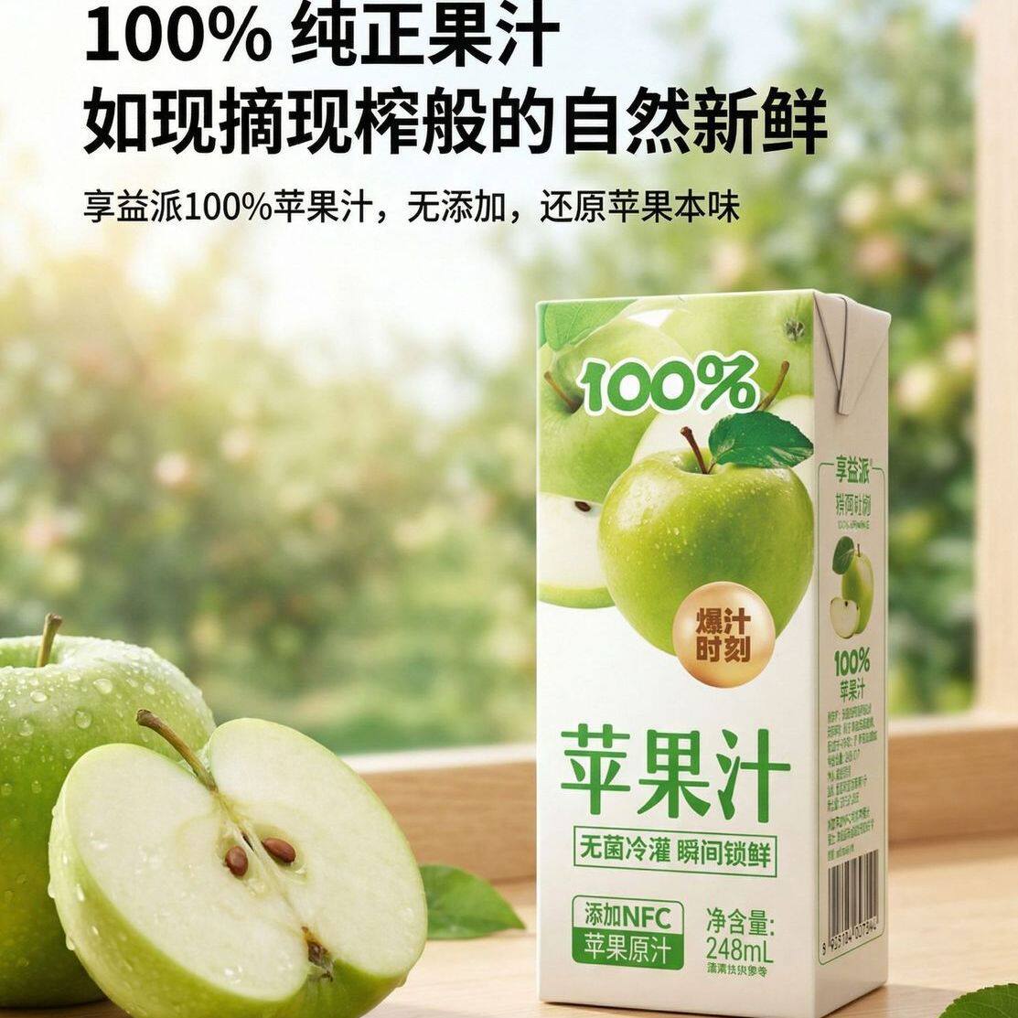 苹果汁石榴汁葡萄汁玉浅露248ml*10盒