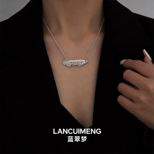 S925纯银龙鱼转运珠锁骨链百搭