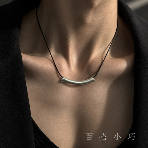 蓝翠梦S999足银男士轻奢锁骨链