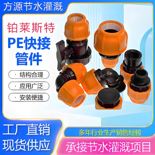 铂莱斯特4分6分橙色快接三通堵头