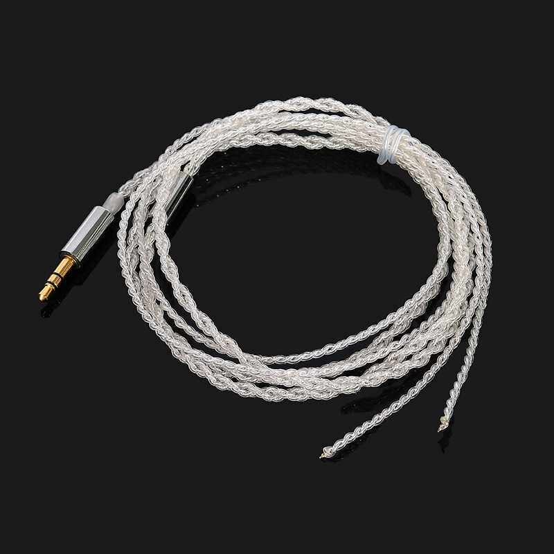 koceta康声达4N镀银线UE四股编织麻花线  升级线 发烧线材