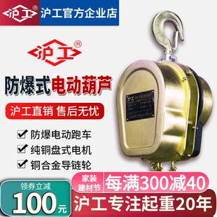 沪工防爆环链电动葫芦1吨2吨3吨5吨380V吊机提升机电动倒链220V